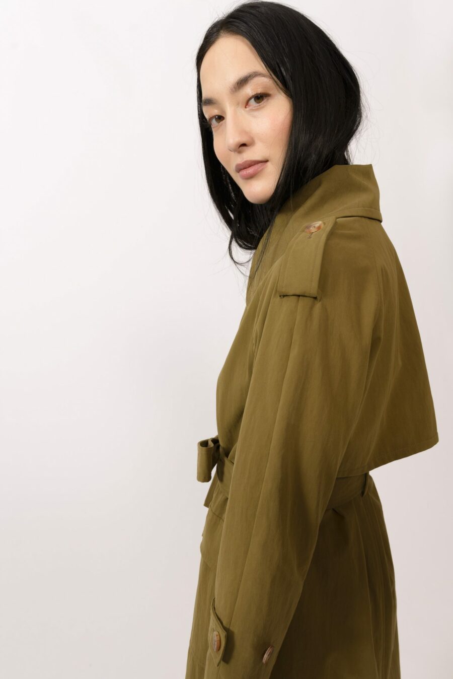 Sonora Trench Coat Savannah Green - Image 5